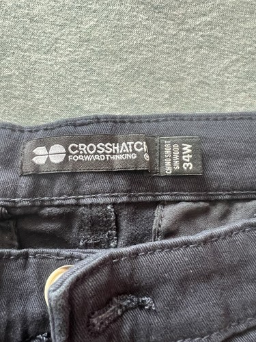Blue crosshatch chino shorts - crosshatch,
